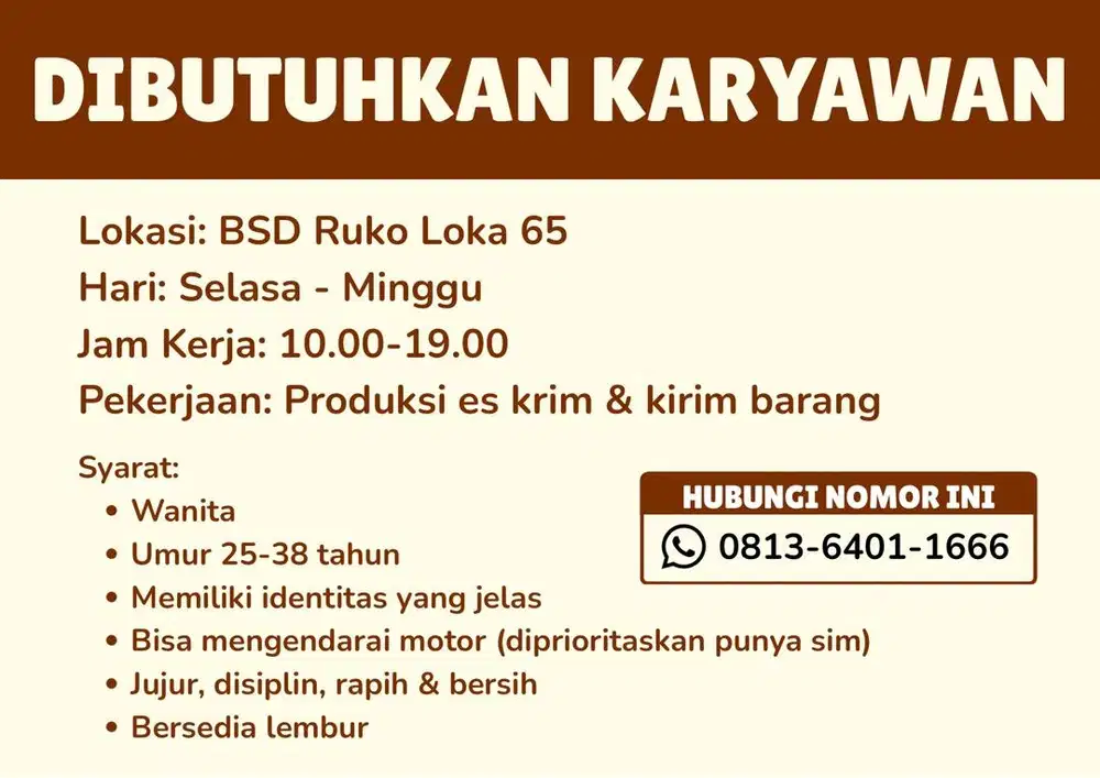 Produk es krim & antar barang