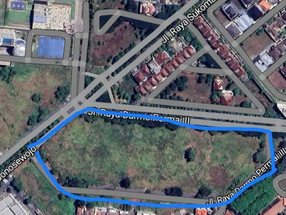 JUAL TANAH RAYA DARMO PERMAI PASAR MODERN 5.2HA KOMERSIAL LANGKA