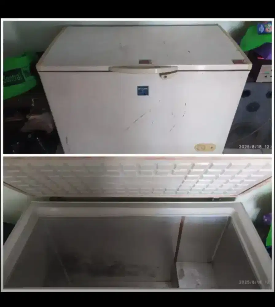 Freezer Sharp 300 liter bekas masih bagus beku normal dingin