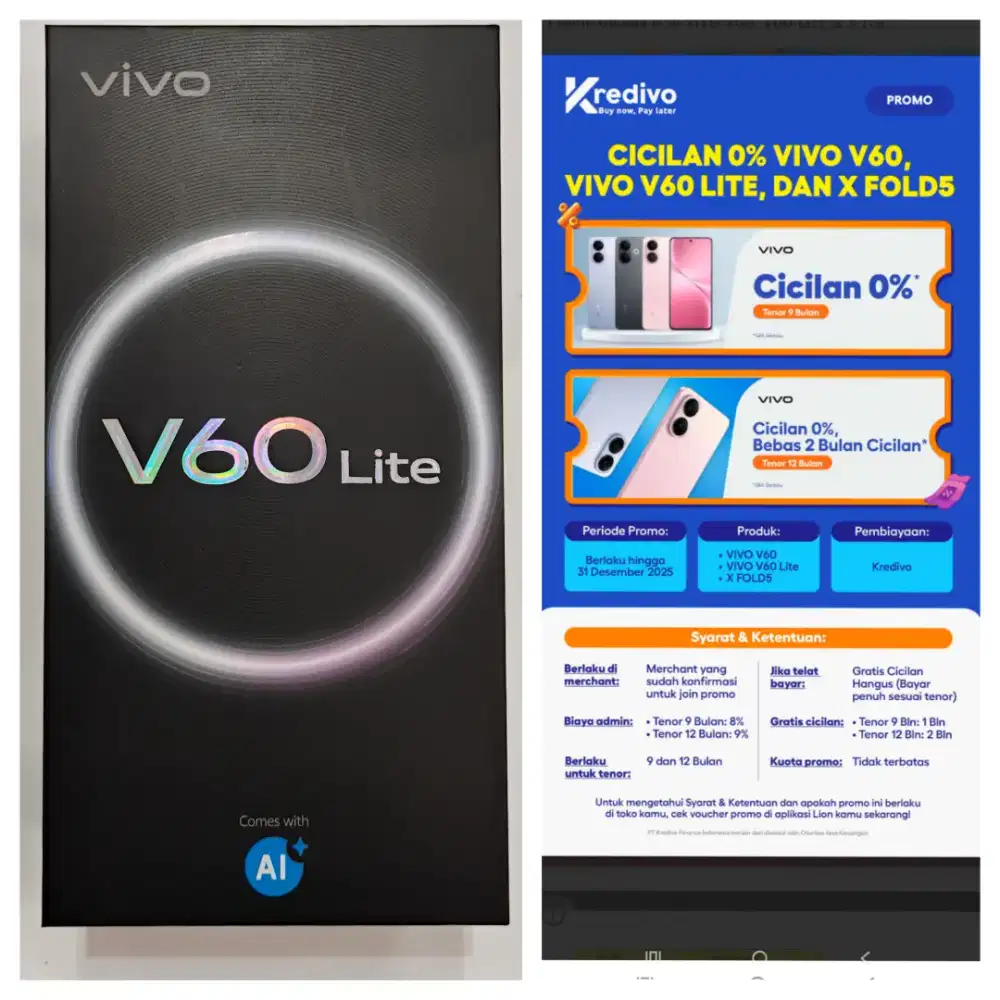 Kredivo//Paylater//Cicilan Tanpa DP 0%*