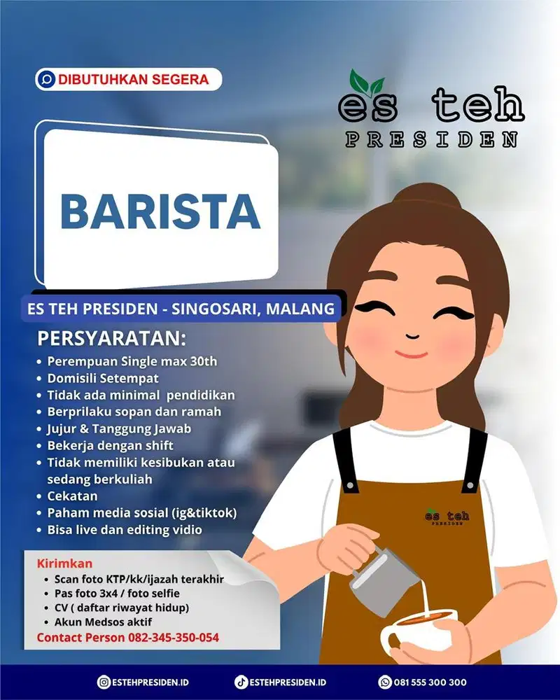 Barista stand es teh presiden