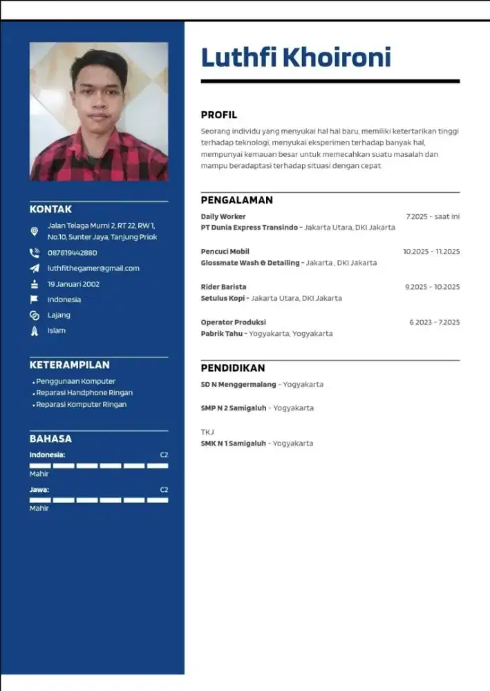 Mencari lowongan pekerjaan