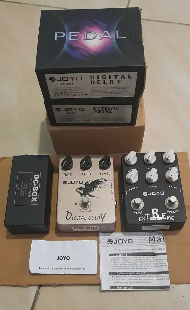 Effect gitar elektrik Joyo extreme Metal JF-17 & Delay JF-08 no minus