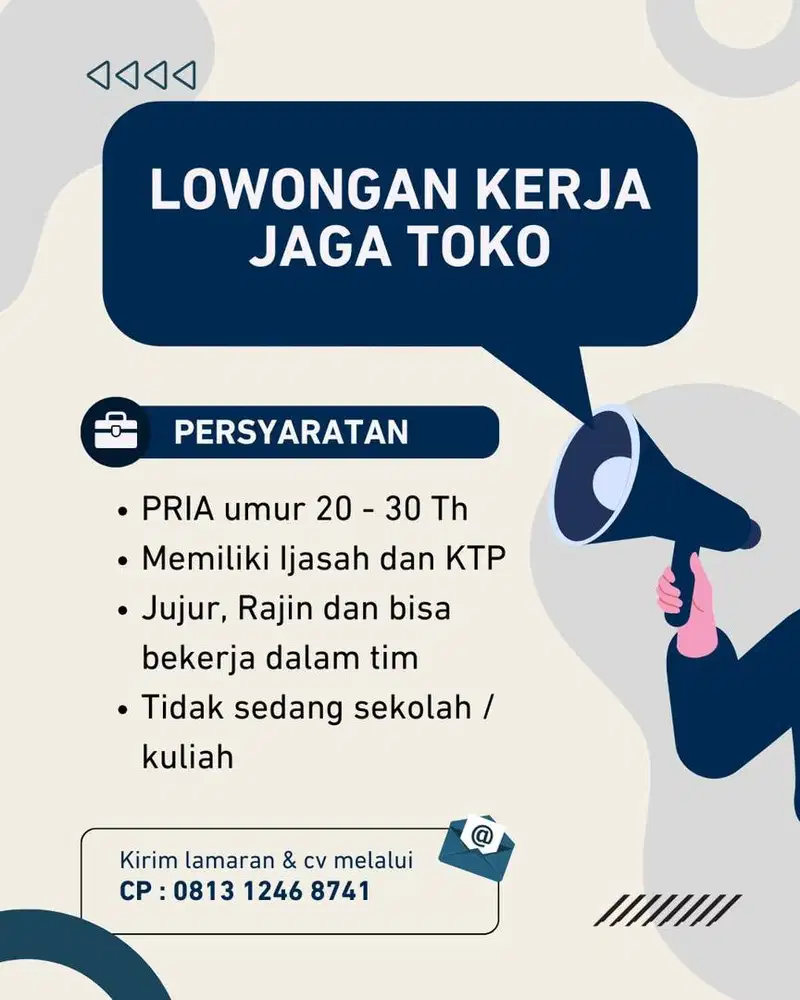 Di Butuhkan segera, dan yg ingin bekerja