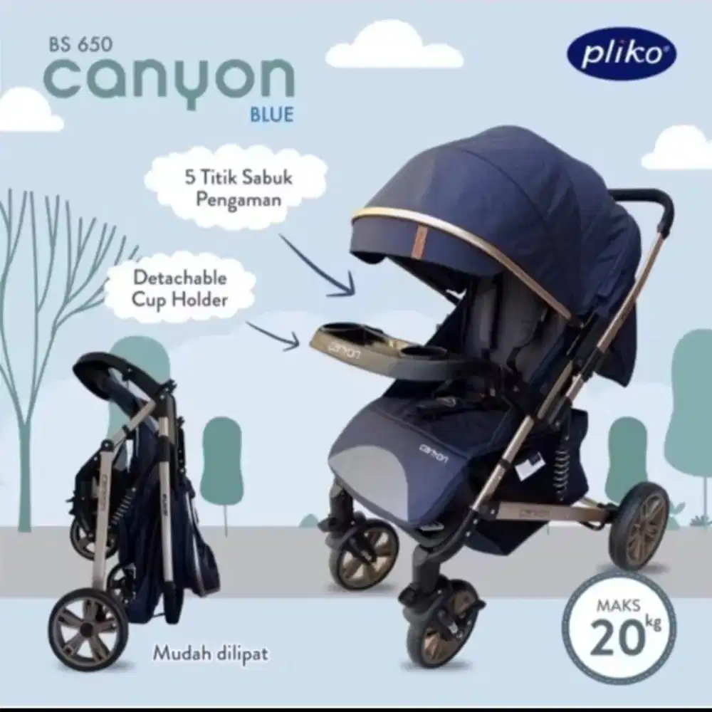 Stroller Pliko PK 650 Canyon / Kereta Dorong Bayi