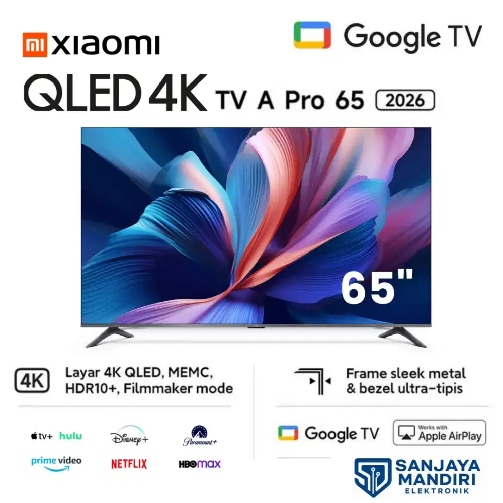 XIAOMI QLED 4K TV A Pro 65 2026 L65MB-APID Google TV Dolby Atmos MEMC