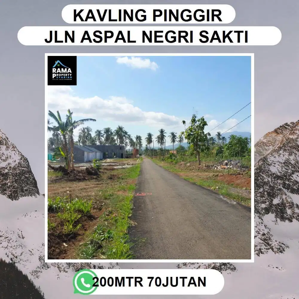 KAVLING RUMAH DAN KAVLING RUKO Lokasi di pinggir jalan natarnegrisakti