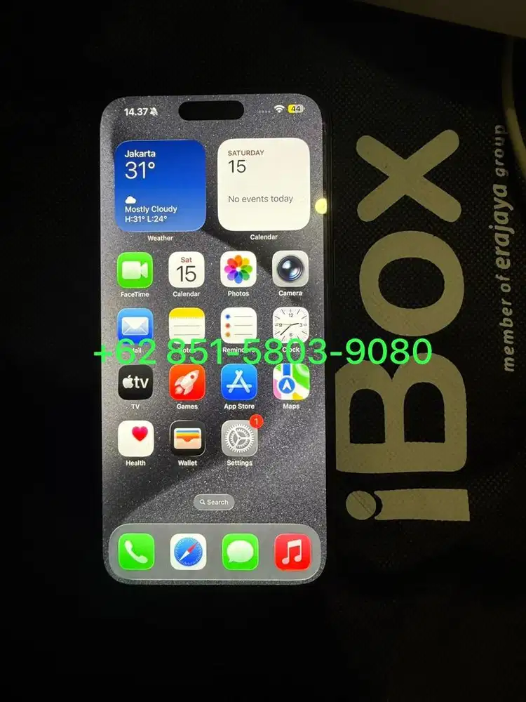 Iphone 15 promax 256 gb black titanium (ex ibox)