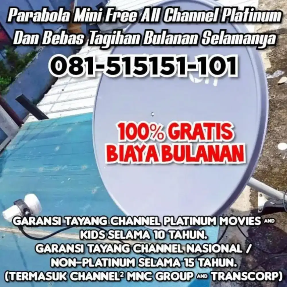 ANTENA PARABOLA MINI TANPA BERLANGGANAN AREA KOTA SOLOK