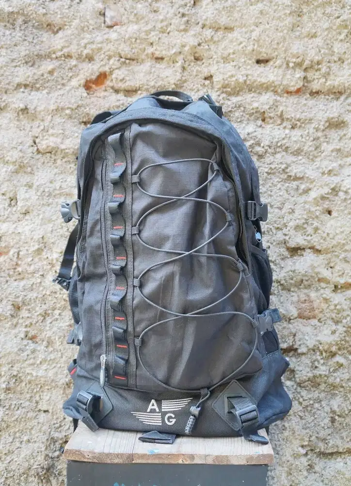 Ransel Jumbo Pria 50L | Tas Super Besar | Ransel Minggat Hitam