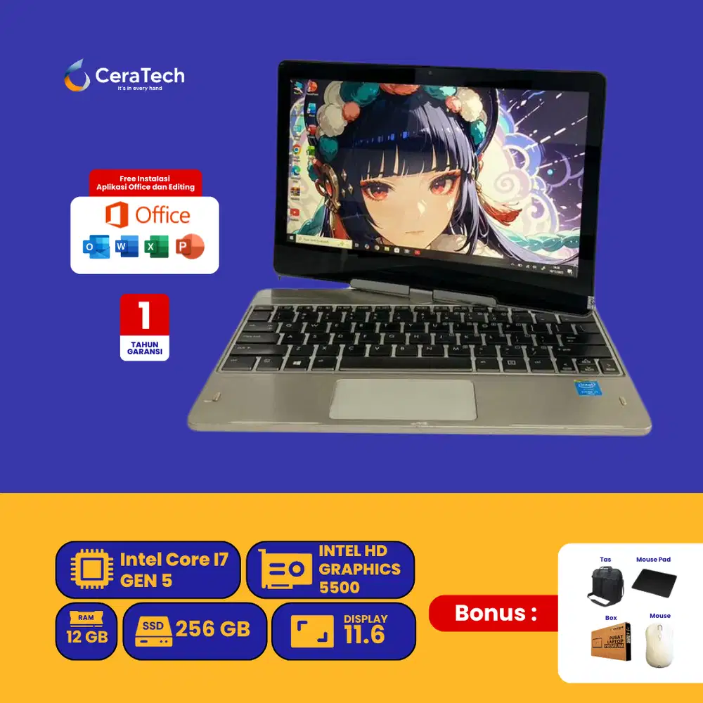 SELAMAT DATANG DI CERATECH PEKANBARU LAPTOP HP REVOLVE 810 G3 INTEL CO