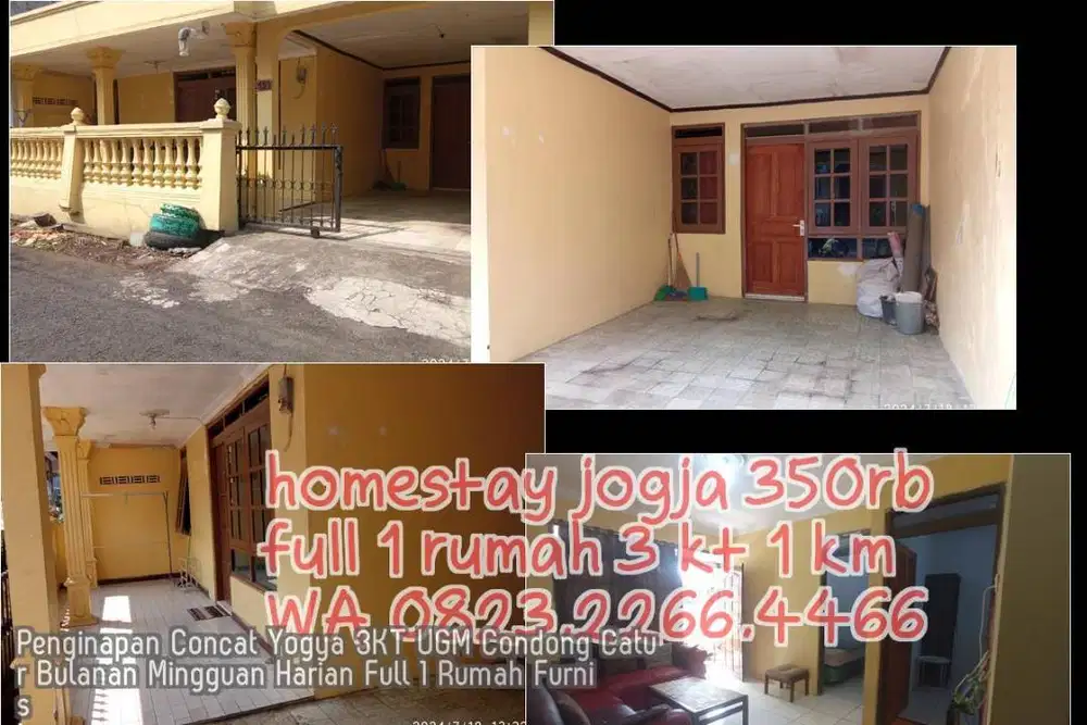 Penginapan Concat Yogya 3KT UGM Condong Catur Bulanan Mingguan Harian