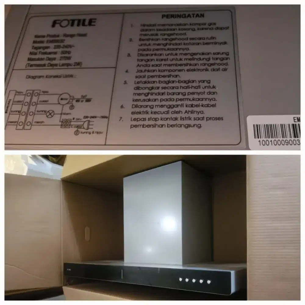 Preloved Cooker Hood - Fotile

. Pemakaian sekitar 1thnan