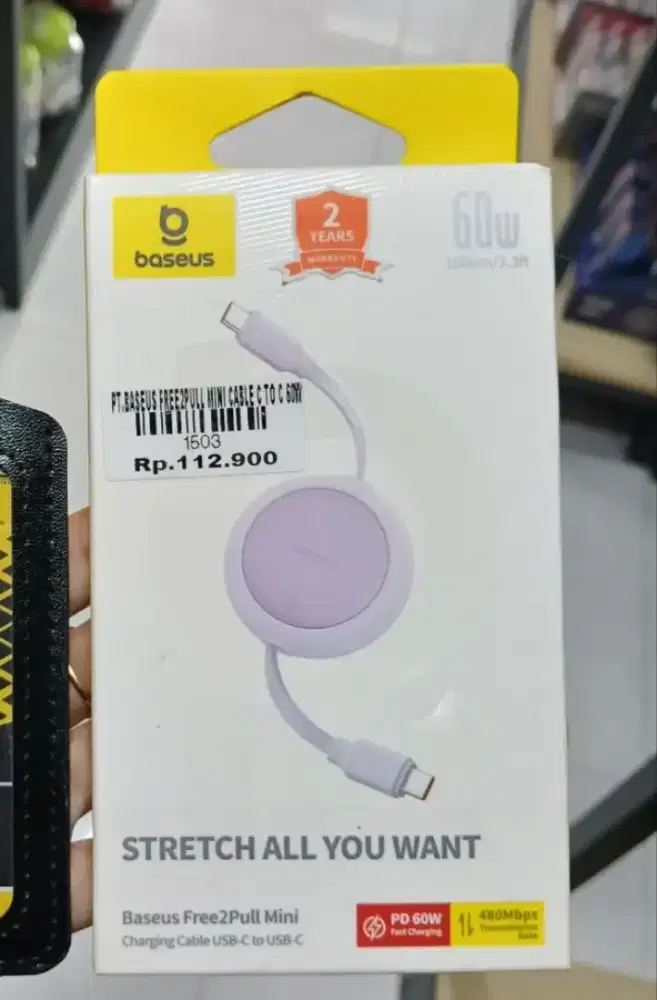 BASEUS FREE2FULL MINI CABLE C TO C 60W ATLANTIS DAHSYAT