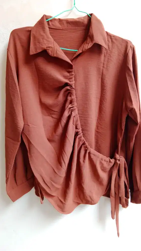 baju atasan model serut samping