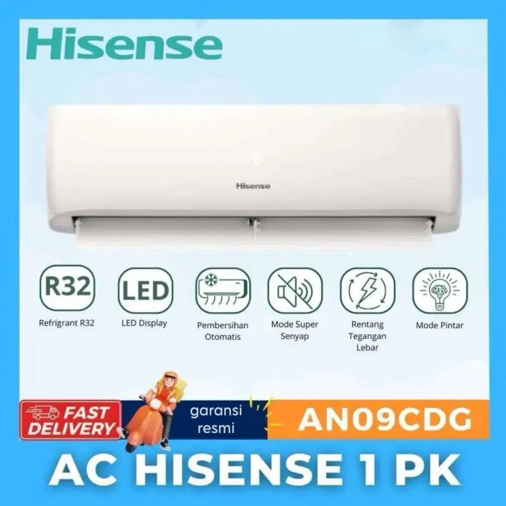 SMART AC HISENSE 1 PK 810 WATT R32 GOLD PIN - AN 09 CDG FREE BRACKET