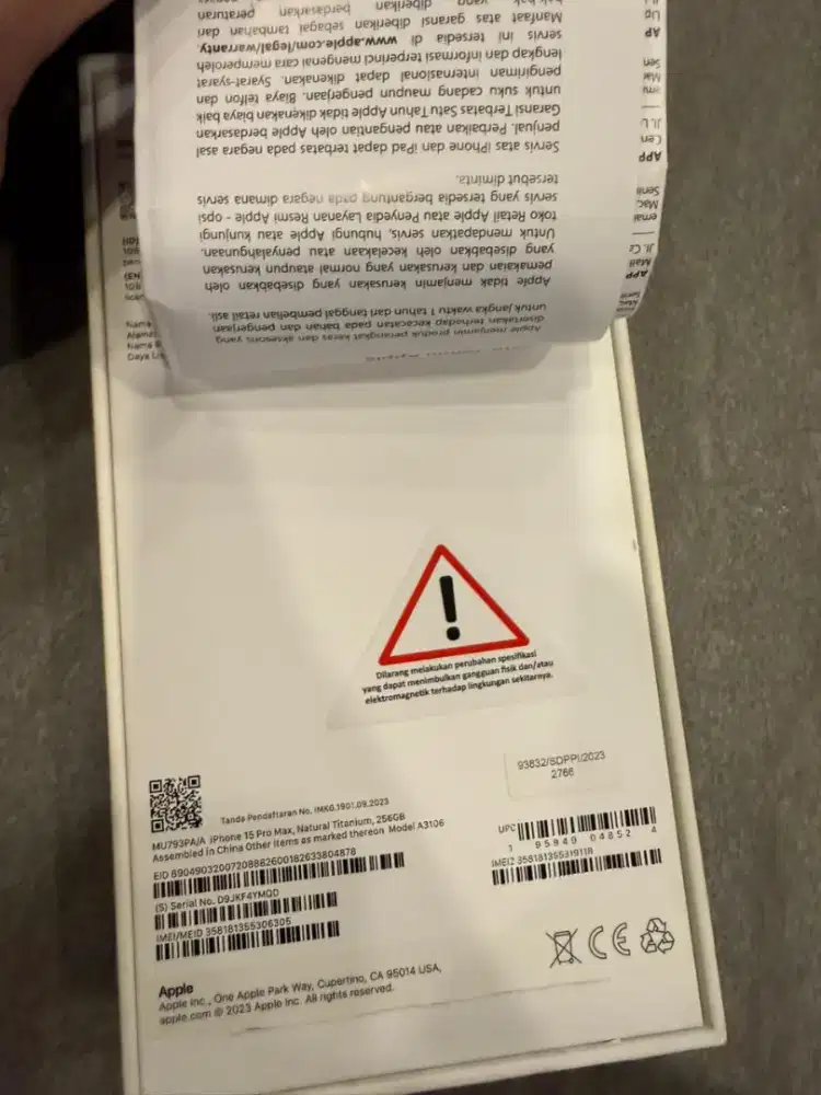 Iphone 15 pro max 256 GB natural mulus 99 Hb ,88% fullset garansi ibox