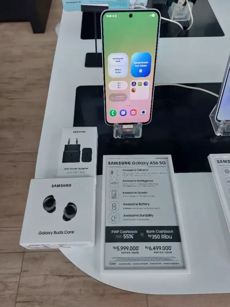 SAMSUNG A56 8/256 + BUDS CORE + CHARGER ORI 25W