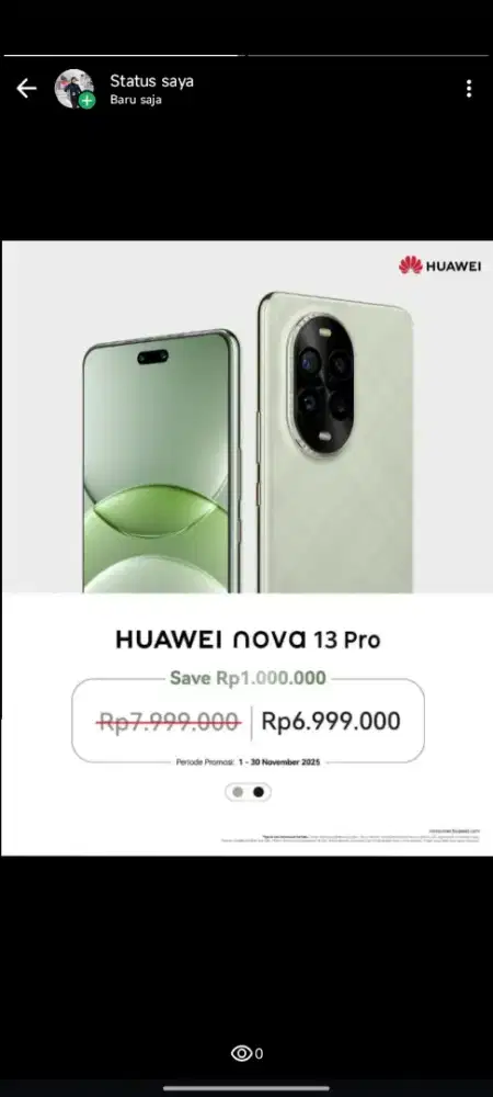 Huawei nova 13 pro Ram 12/512GB