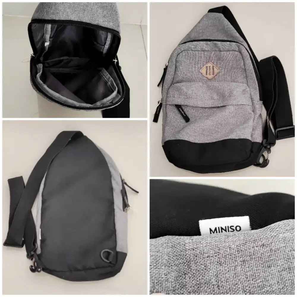 Tas selempang Miniso, bekas