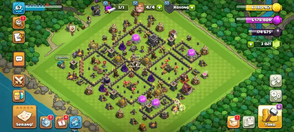 AKUN CLASH OF CLANS TH 9 SUPER MAX