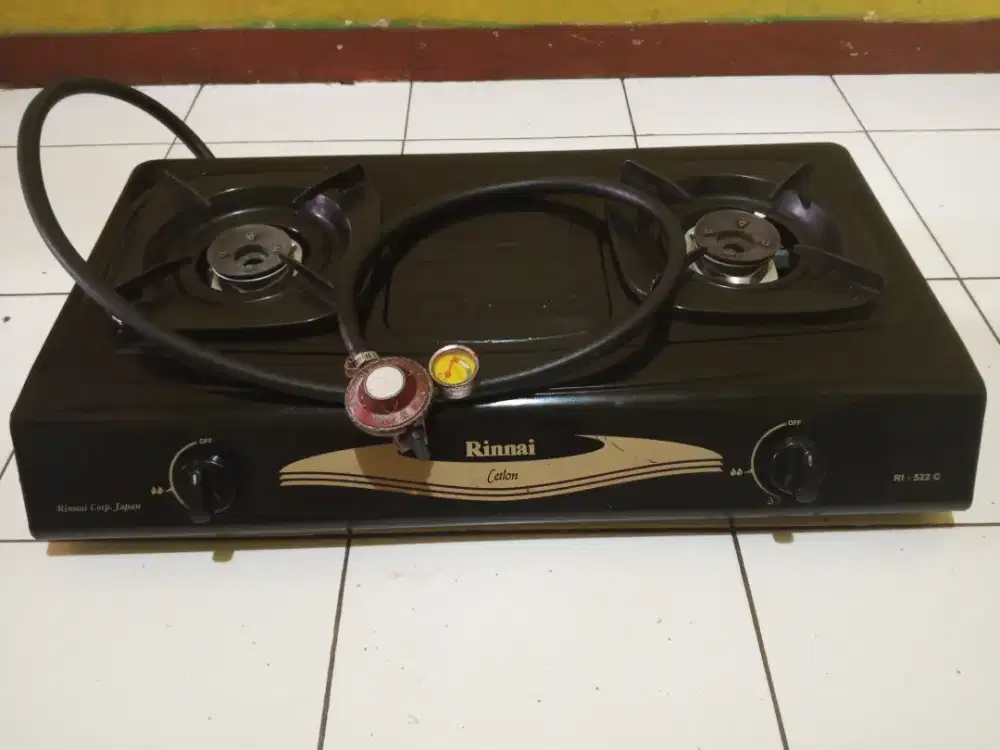 Kompor gas Rinnai 2 tungku + selang regulator