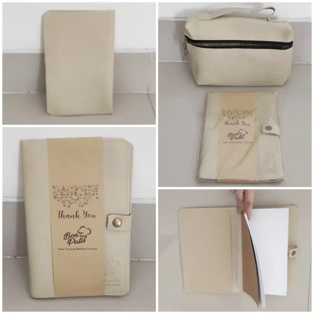 Paket map buku memo catatan dan tas mini serbaguna, baru