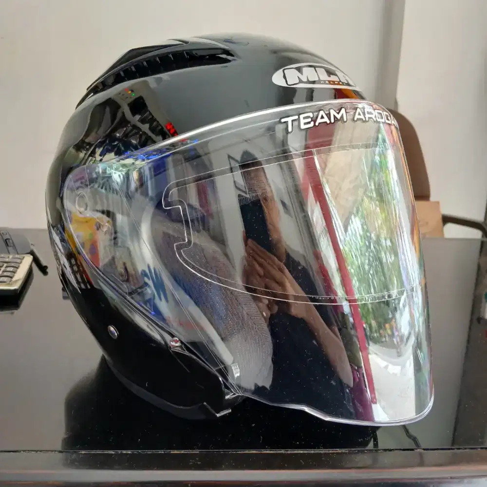 Helm MLA J5 Half Face, Size/Ukuran XL (Include Antifog)