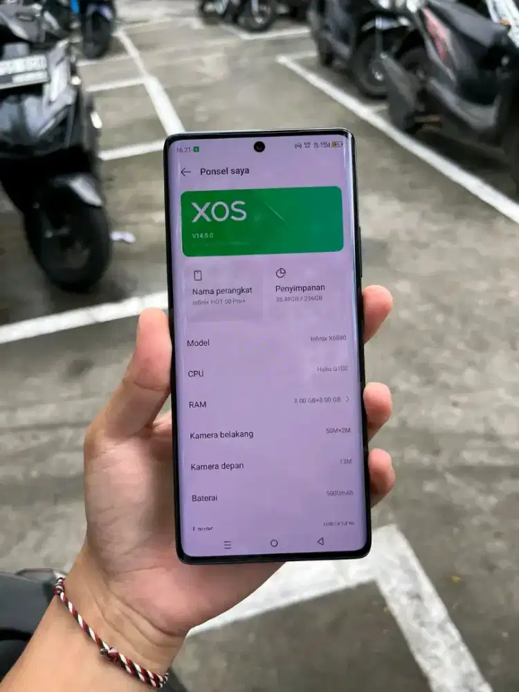 Jual nih Infinix hot 50 pro plus ram 8/256gb kondisi mulus