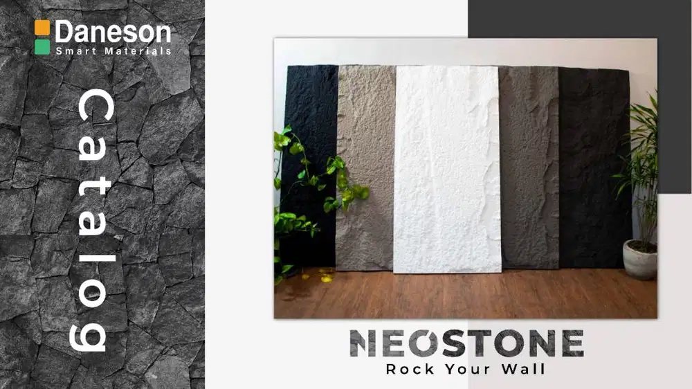 PU Stone 3D Panel Dinding Motif Batu Alam - Nestone Daneson Marvel