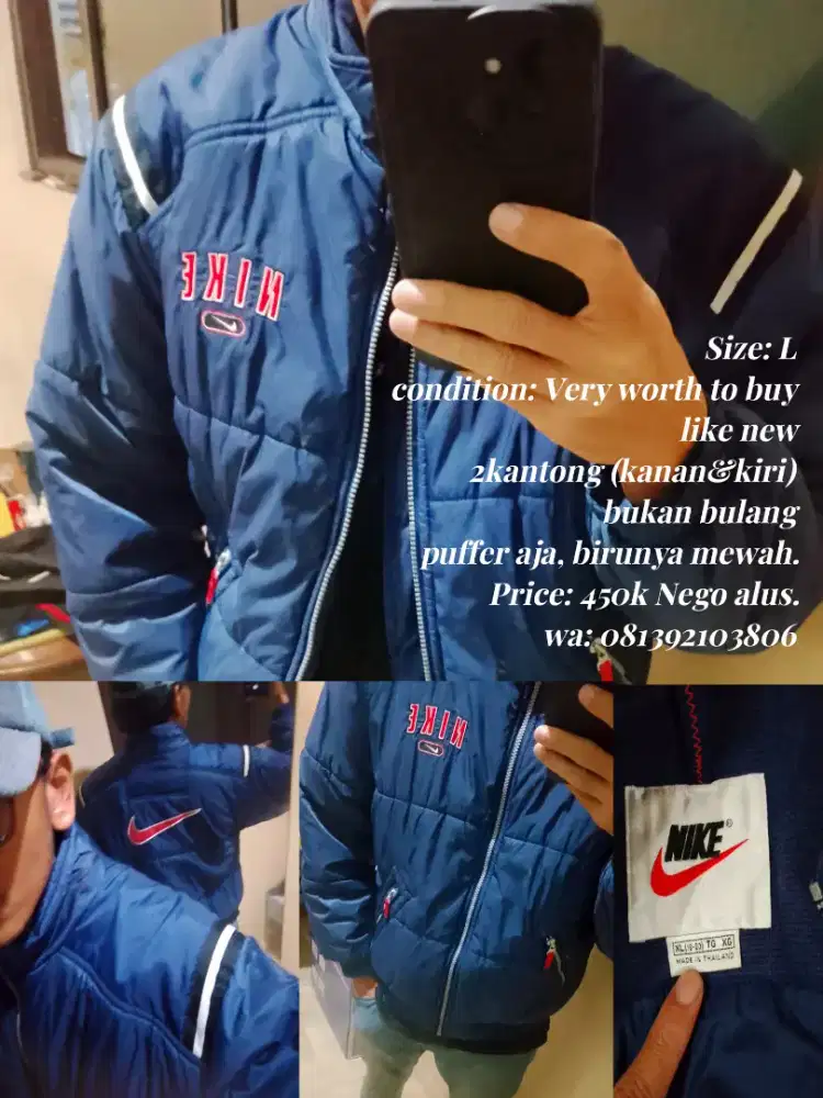Jaket nike gelembung