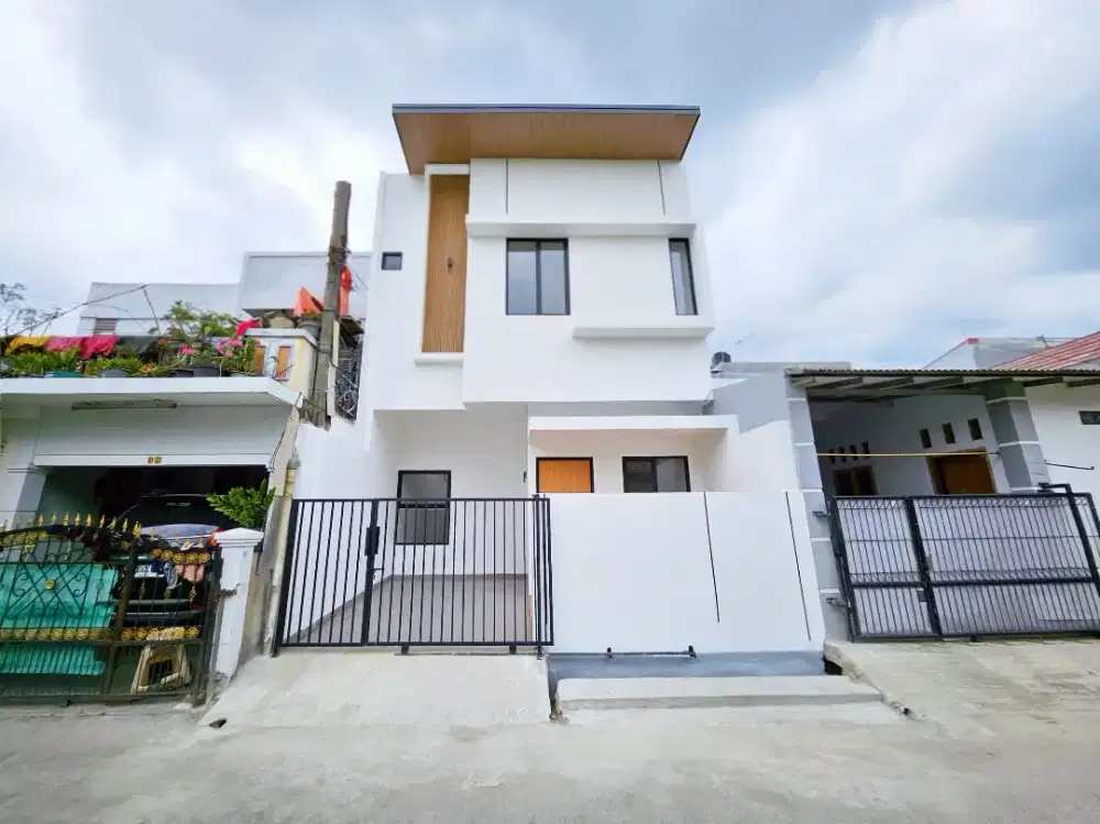 Jual Cepat Rumah Baru Modern Minimalis 2 Lantai Di Pondok Ungu Permai