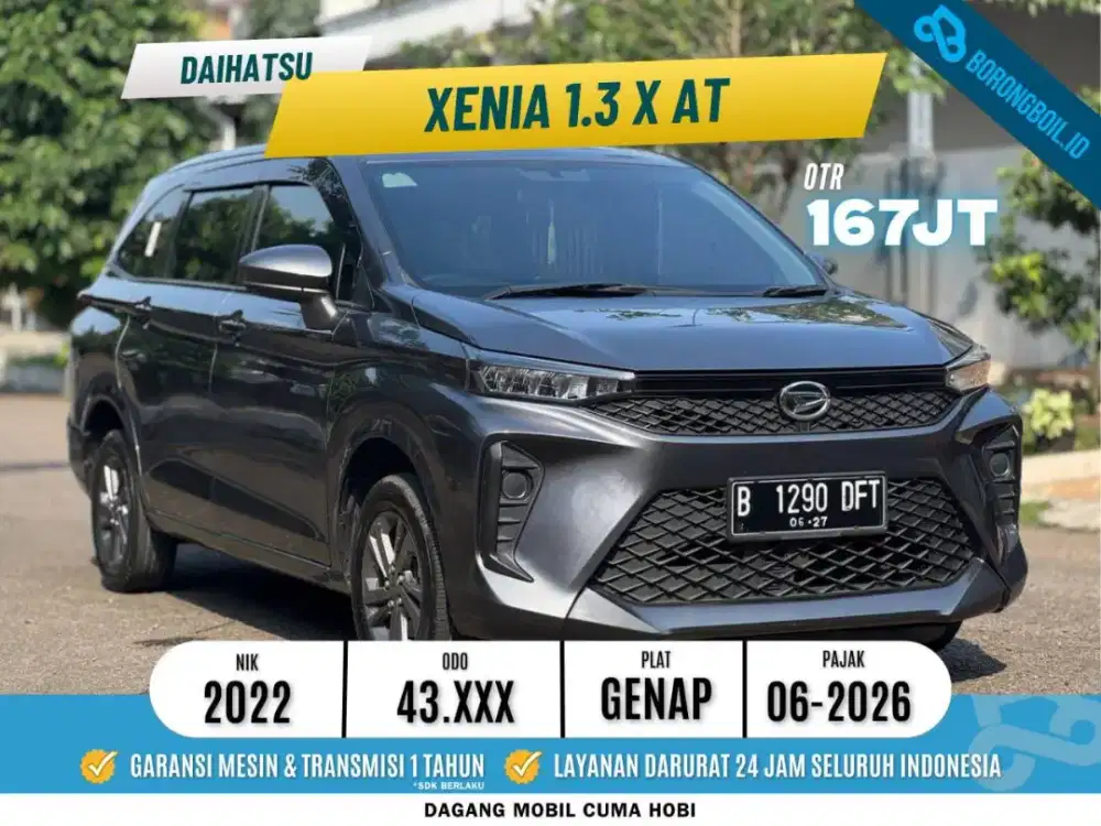 Daihatsu Xenia 1.3 X A/T Matic 2022 Abu abu metaluk