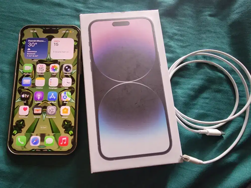 Iphone 14 pro max 128 gb deep purple like new