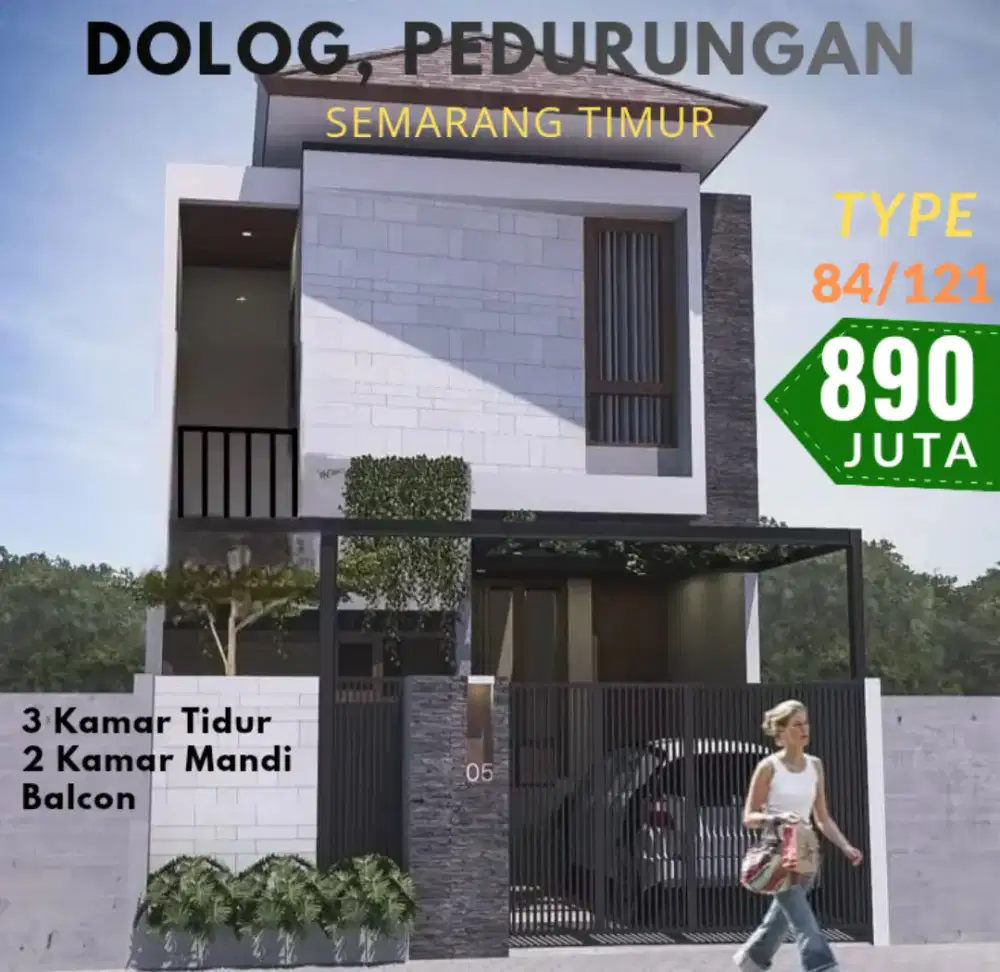 Rumah baru, pesan bangun 3 kamar tidur di Dolog pedurungan