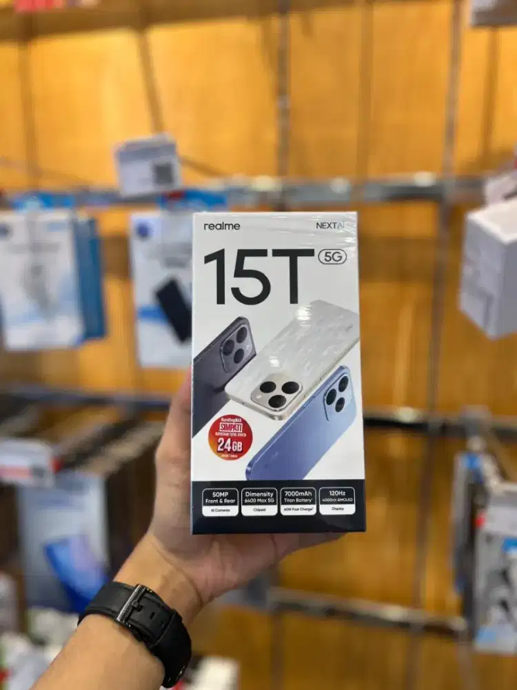 Realme 15T 8/256 Kamera Depan Blakng 50mp 60Fps, Batrai 7000 mah