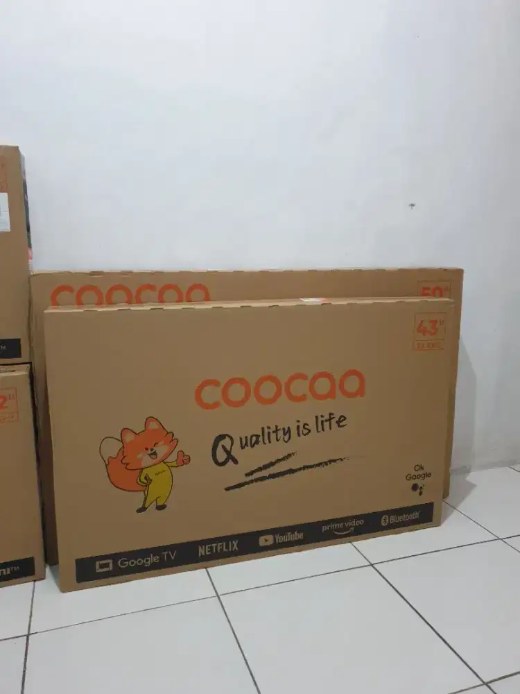 COOCAA GoogleTV Digital 50 inch 4K. 100% Gres, bisa Cod + disettingkan