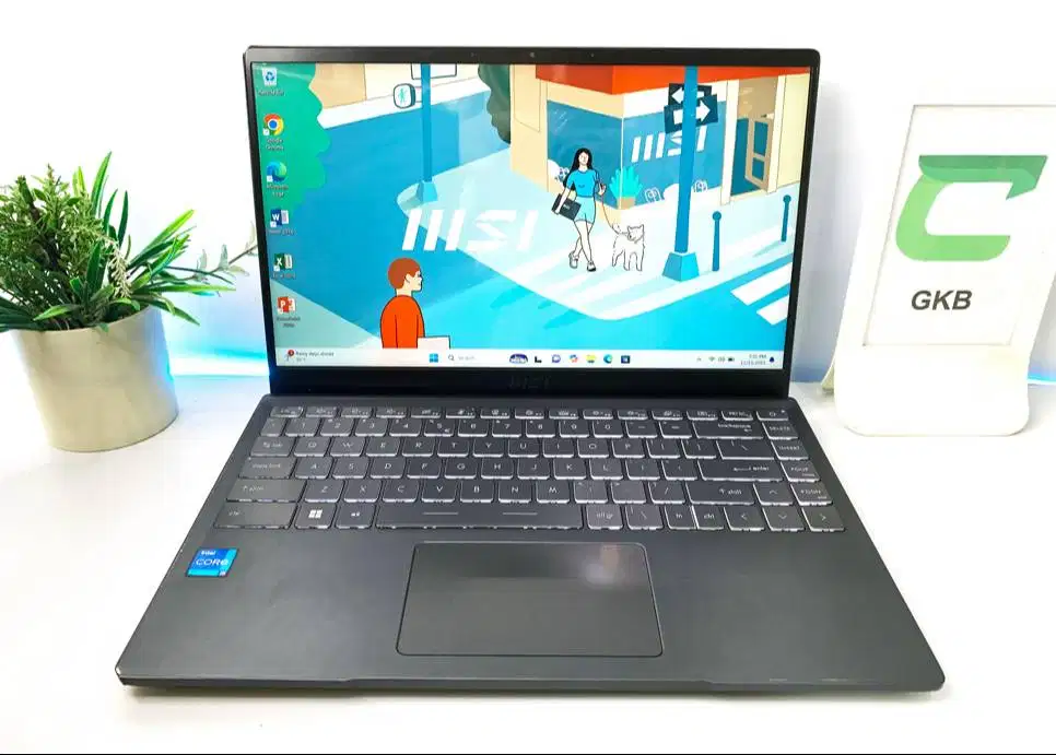 Laptop Msi modern core i5 Gen baru Ram 8gb Ssd 512gb normal murah siap