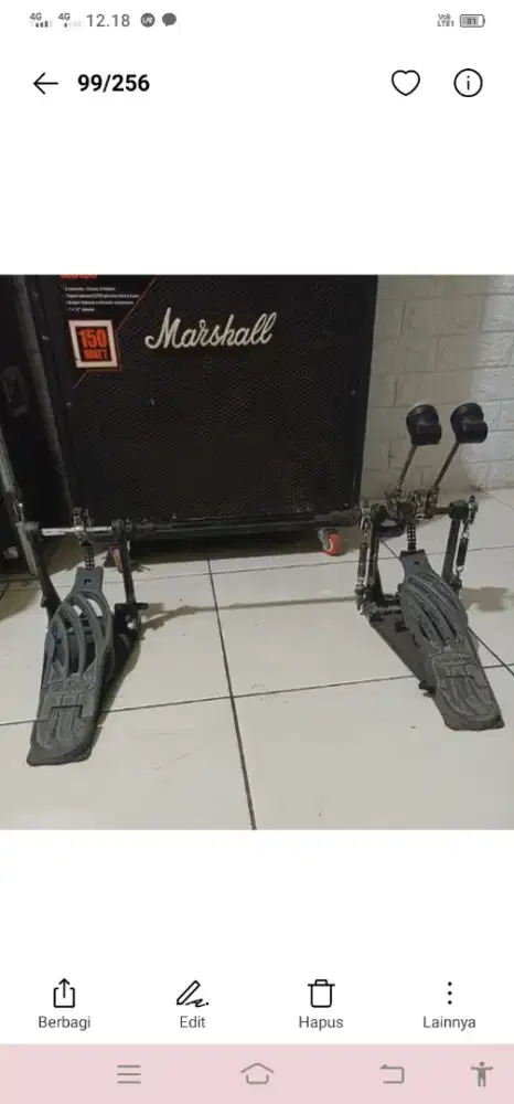 Doble pedal drum merek Gibraltar