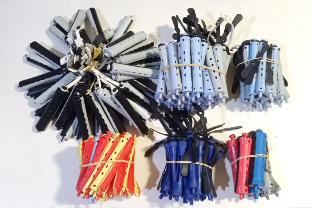 Roll keriting rambut diameter campur