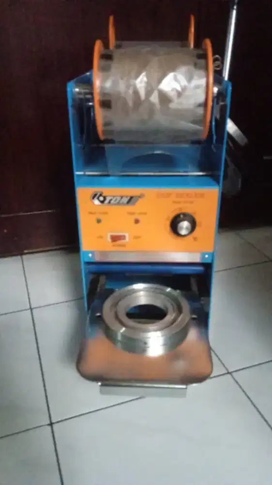 Jual mesin press tutup gelas merek TON