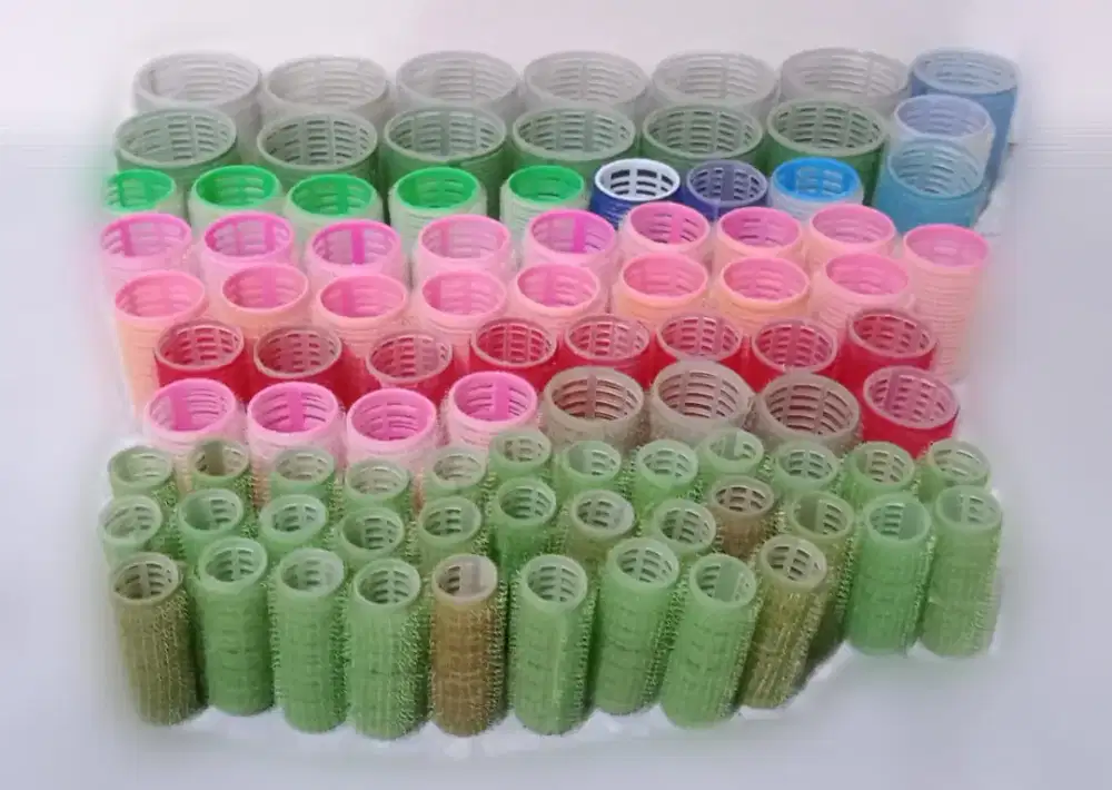 Rol rambut self grip / rol rambut tempel gulung