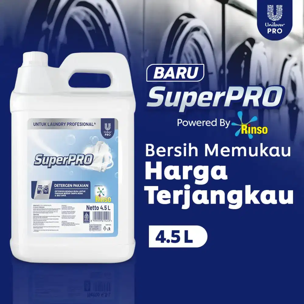Bayclin 1 liter dan Rinso Liquid Super Pro 4.5 liter