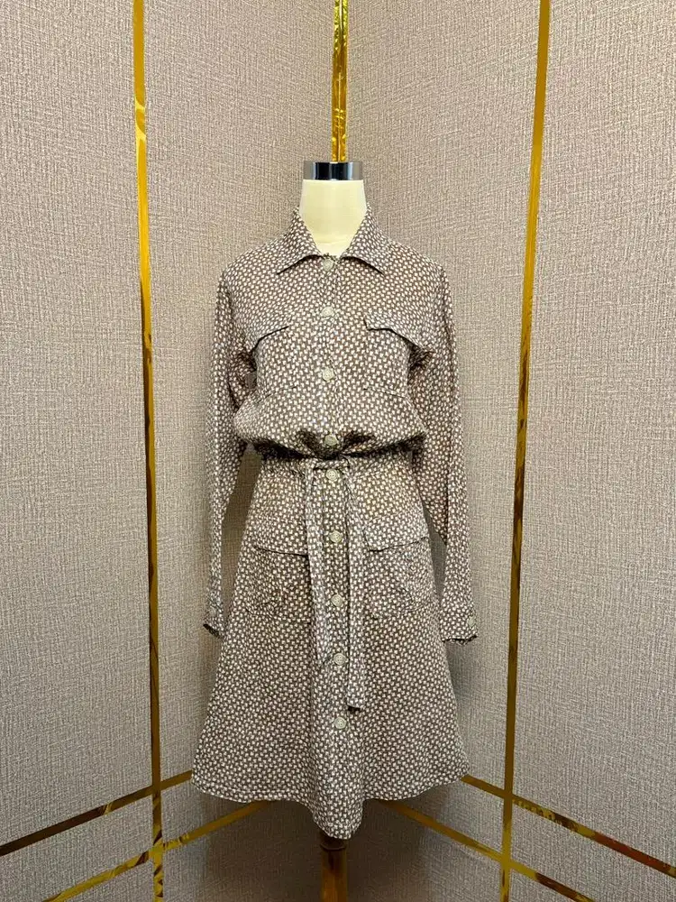 Dress Coklat Imut Korea