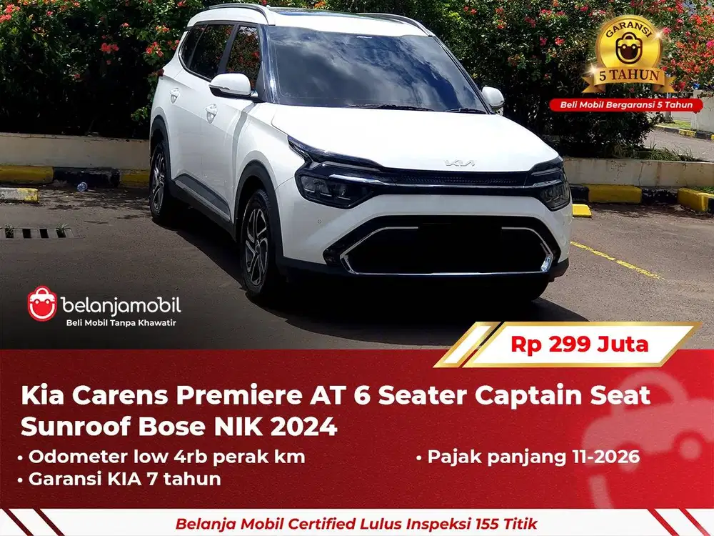 [ GARANSI 5TH ] Kia Carens Premiere AT 6 Seater Sunroof Bose 2024/2025