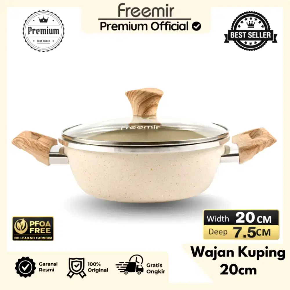 Freemir Panci Wajan Anti Lengket 20 cm