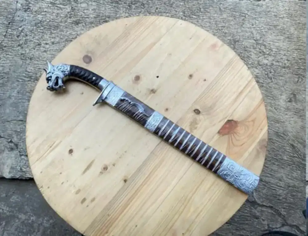 Golok tebas pamoroan naga gagang duralium