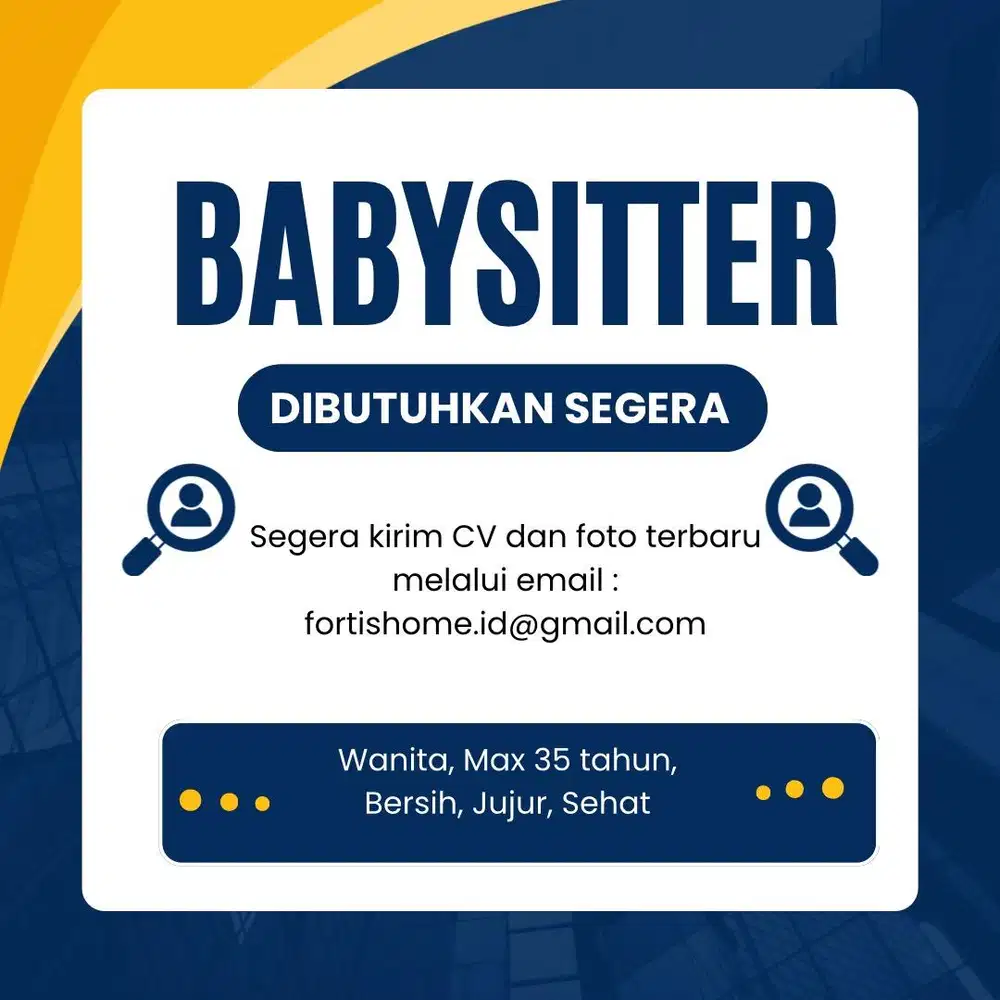Dibutuhkan Babysitter