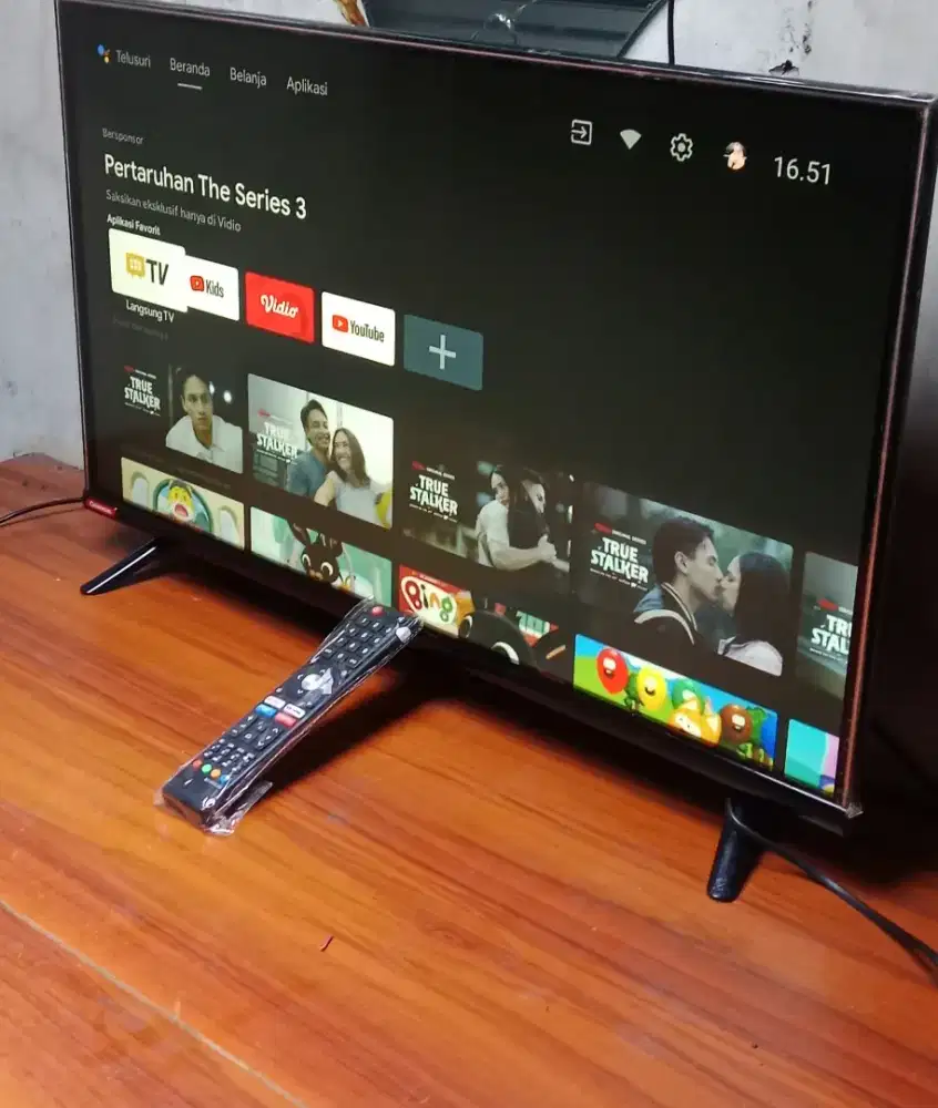 Dijual tv led changhong 32 in android digital normal mesin masih ori