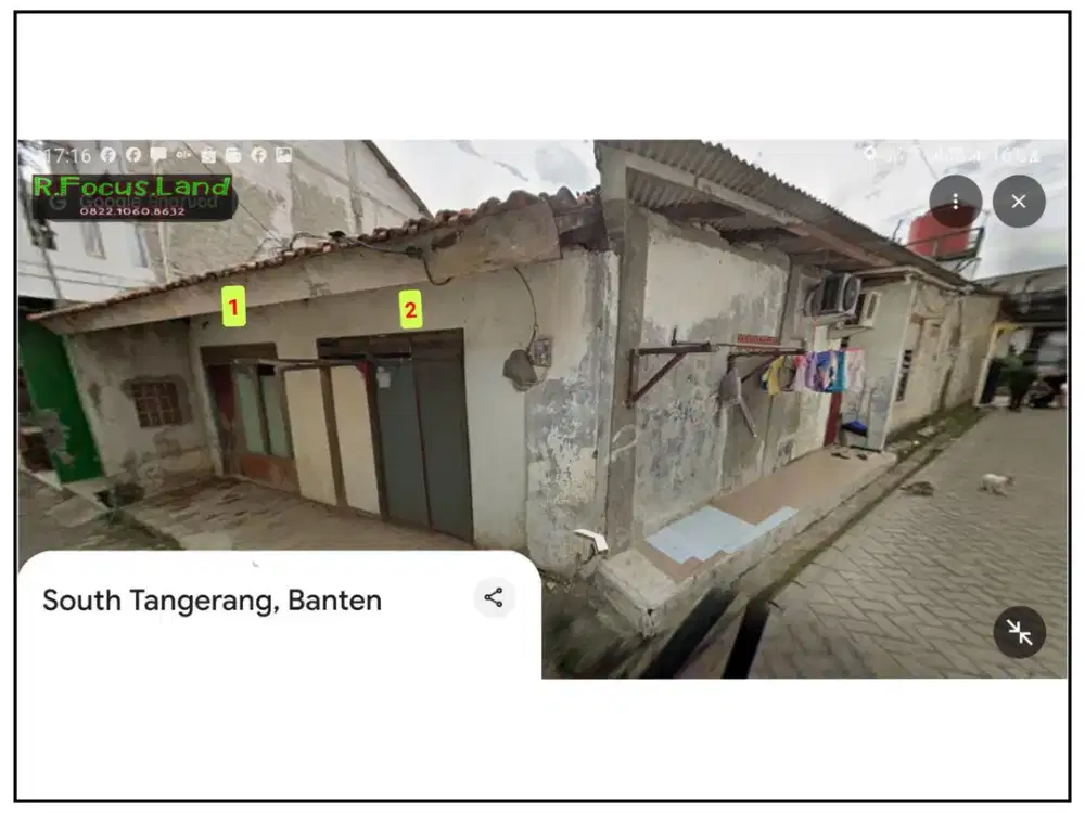 Kontrakan 2 Pintu HOOK Bangunan Tua STRATEGIS dekat JALAN RAYA di pondok aren
